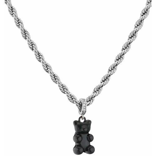 Колье ALLUMER, эмаль, длина 45 см, серебряный