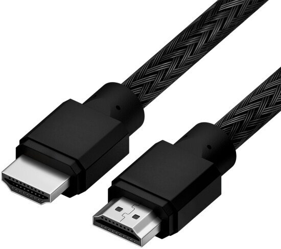 Кабель 2.0m HDMI 2.0, черный нейлон, Ultra HD, 4K 60 fps 60Hz/5K*30Hz, 3D, AUDIO, 18.0 Гбит/с 4PH-R90020