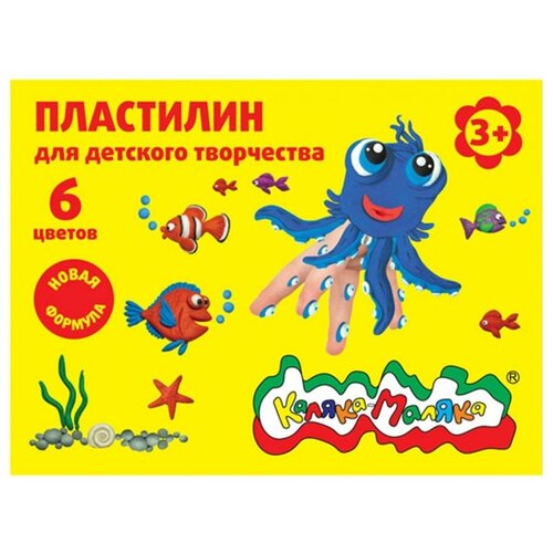 Пластилин Каляка-Маляка 6 цветов (ПКМ06-П) 6 цв.