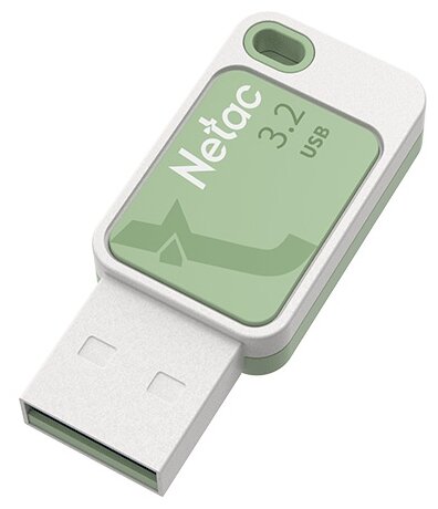 Флешка Netac UA31, 128GB, USB 3.2, Зеленый/Белый (Smoothies Green) NT03UA31N-128G-32GN - фото №1