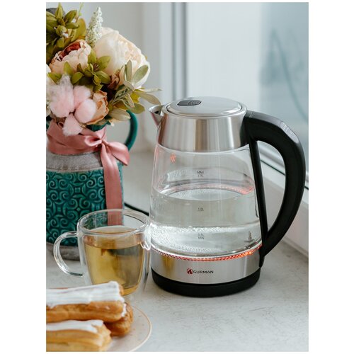 Чайник электрический GURMAN GR-3020 LED подсветка электронное управление на ручке объем 17 л 2200 Вт 159900₽