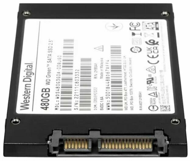 Твердотельный накопитель Western Digital WD Green SATA 480 ГБ SATA WDS480G3G0A - фотография № 13