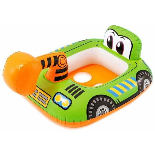 Круг надувной INTEX Kiddie Floats Экскаватор, для малышей с трусами, 1-2 года