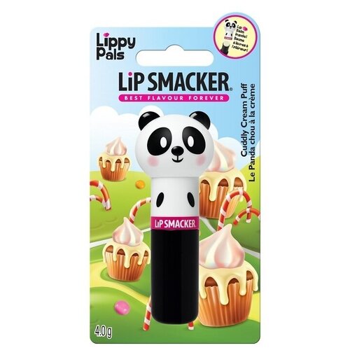 Lip Smacker Бальзам для губ Lippy Pals Panda cuddly cream puff, белый