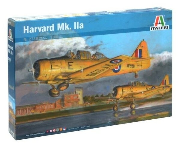 Склеиваемая пластиковая модель тренировочного самолета Harvard Mk.IIA. Масштаб 1:48