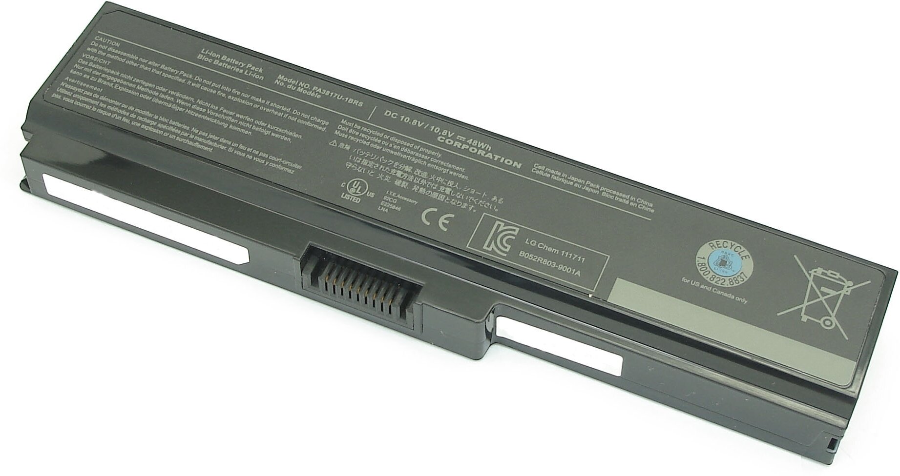 Аккумулятор для ноутбука Toshiba Satellite U500-1DQ 10.8V 4400mAh Li-Ion Чёрный