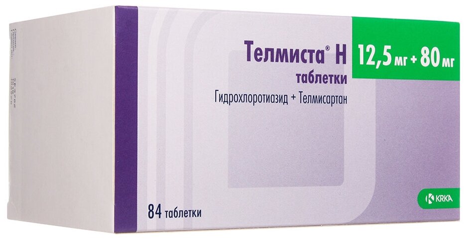 Телмиста Н таб., 12.5 мг+80 мг, 84 шт.
