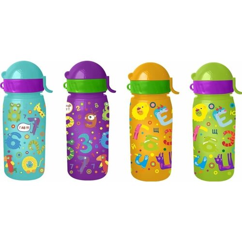 Бутылочка Wowbottles Буквы и цифры 400мл в ассортименте 1шт