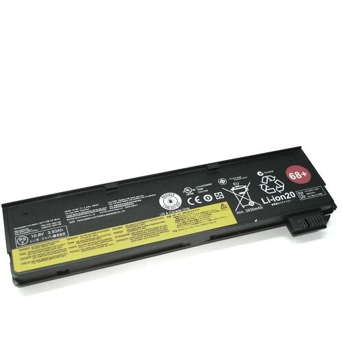 Аккумуляторная батарея для ноутбука Lenovo ThinkPad x240/250 (0C52862 68+) 48Wh черная аккумулятор 45n1130 для lenovo thinkpad t450 t450s t550 x250 l450 t560 p50s 68