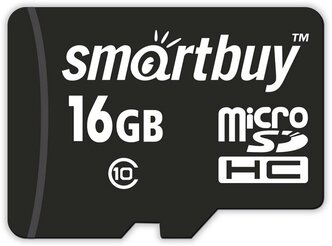 Карта памяти SmartBuy microSDHC Class 10 16 GB, чтение: 96 MB/s, запись: 15 MB/s