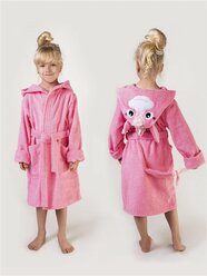 Халат махровый с капюшоном Fluffy Bunny Единорог, цвет Светло-розовый, р.140