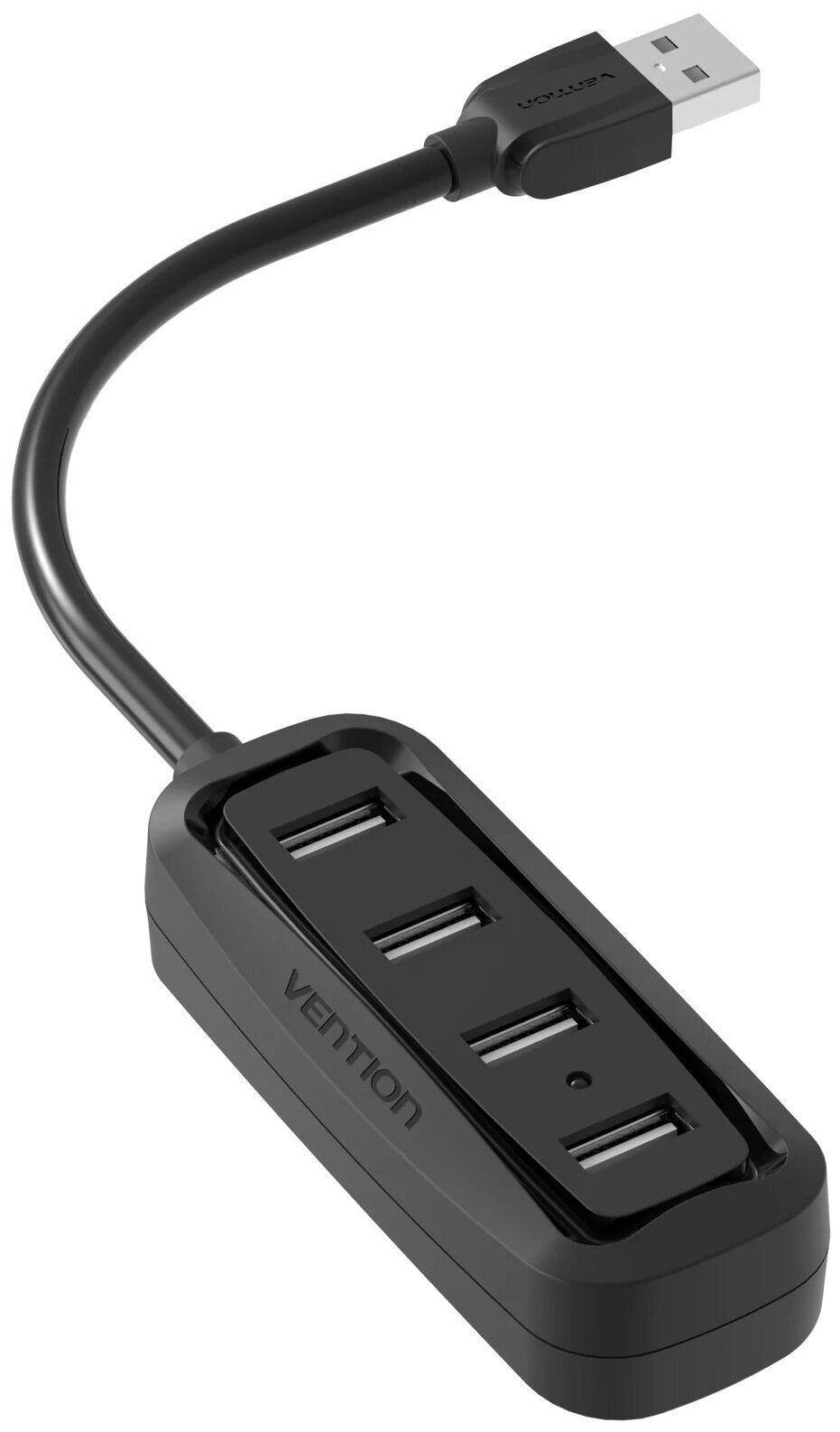 Концентратор Vention USB 2.0 на 4 порта Черный - 1м