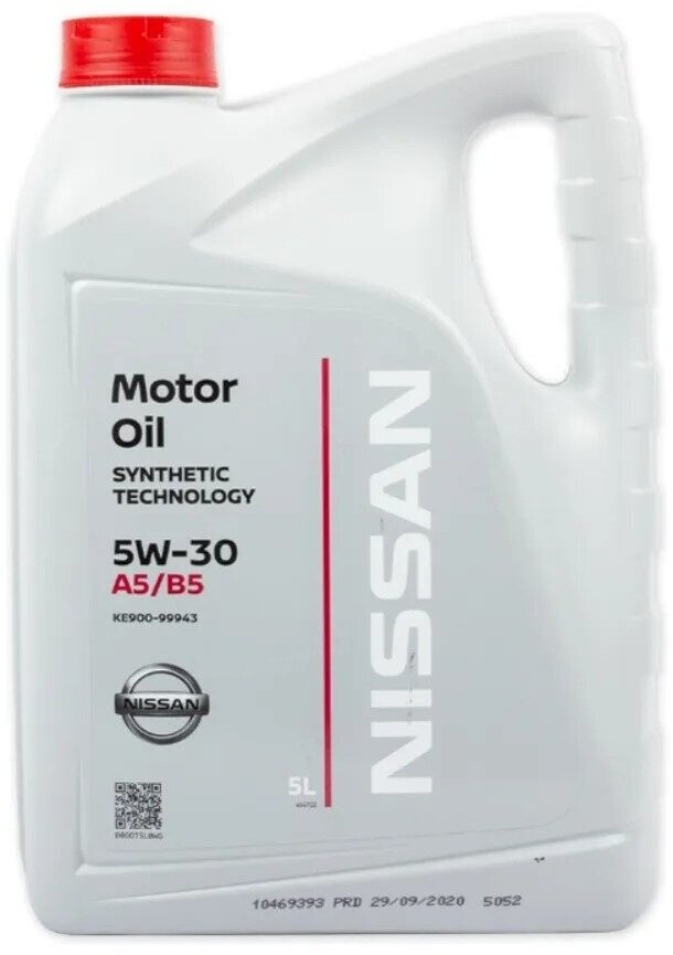 NISSAN KE900-99943 NISSAN MOTOR OIL 5W30 (Европа) (5л) 1шт