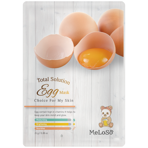 MeLoSo Total Solution Egg Mask тканевая маска с яичным альбумином, 25 г