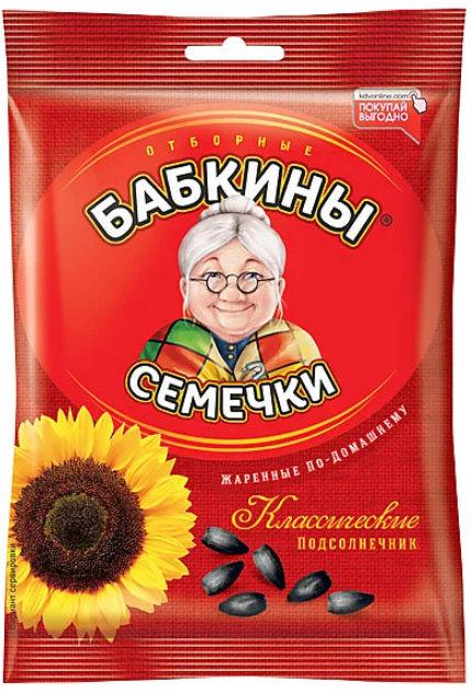 Бабкины семечки, семечки отборные, жареные, 100 г