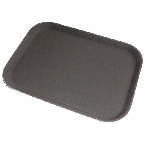 Поднос прямоугольный 355х460мм прорезиненный Kitchen Muse JW-1418P, резина+пластик