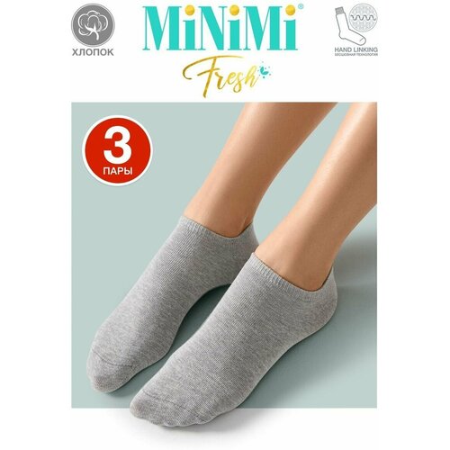фото Носки minimi, 3 пары, размер 35-38 (23-25), серый