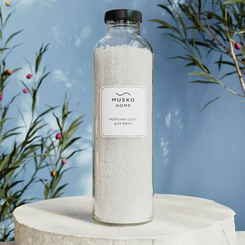Соль для ванны, 550 г, морская соль, чистая