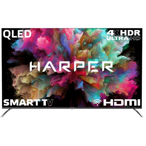 65 Телевизор HARPER 65Q850TS 2022 VA, черный 37 телевизор harper 40f660t 2018 va черный