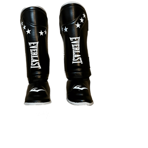 Защита голени и стопы Everlast Martial Arts Leather Shin-Instep L/XL черная защита голени и стопы muay thai shin instep leather черно белая размер l