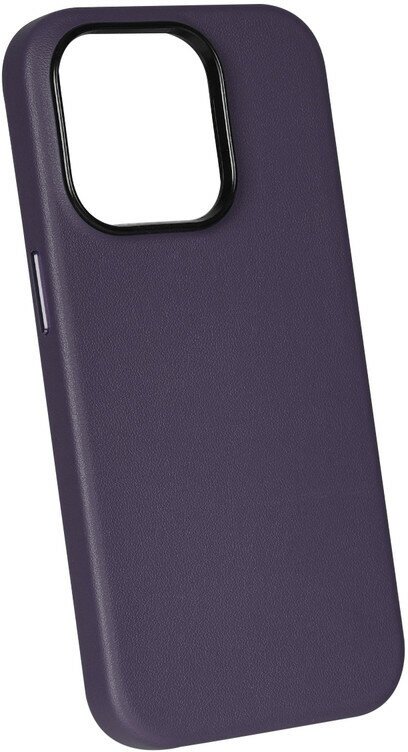 Чехол с MagSafe для iPhone 15 Pro Max Кожаный (Leather Co)-Фиолетовый