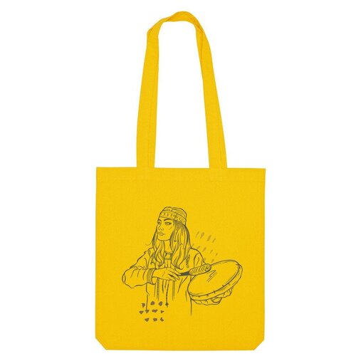 Сумка шоппер Us Basic, желтый мужская футболка женщина шаман m желтый