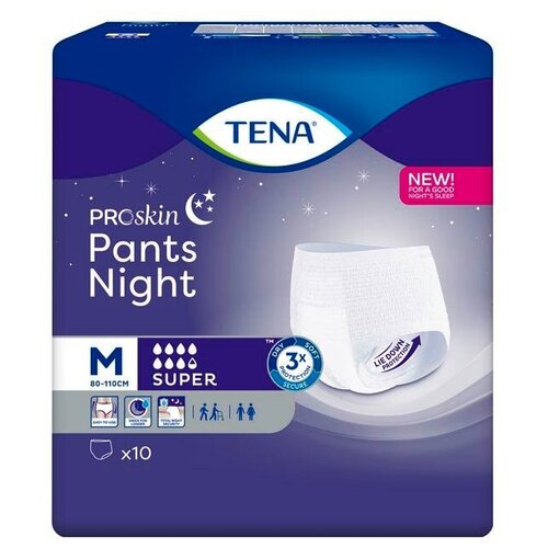 Подгузники-трусы ночные TENA Pants Night Super, L, 10 шт.