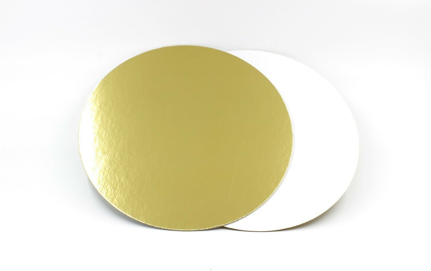 Подложка для торта 1,5 мм. Золото/белый жемчуг d=16 см. 5 шт.