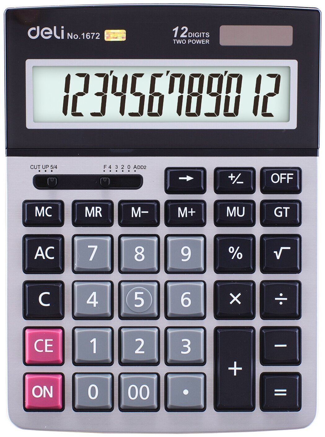 Калькулятор Deli настольный серебристый 12-разр.
