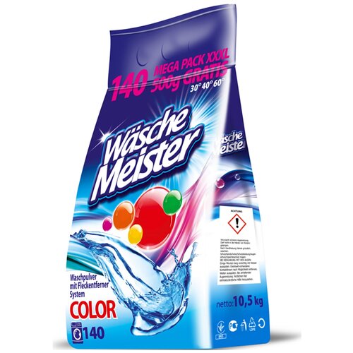 Стиральный порошок Wasche Meister Color для цветного белья ЭКО 10,5 кг (140 стирок) пакет (Германия)