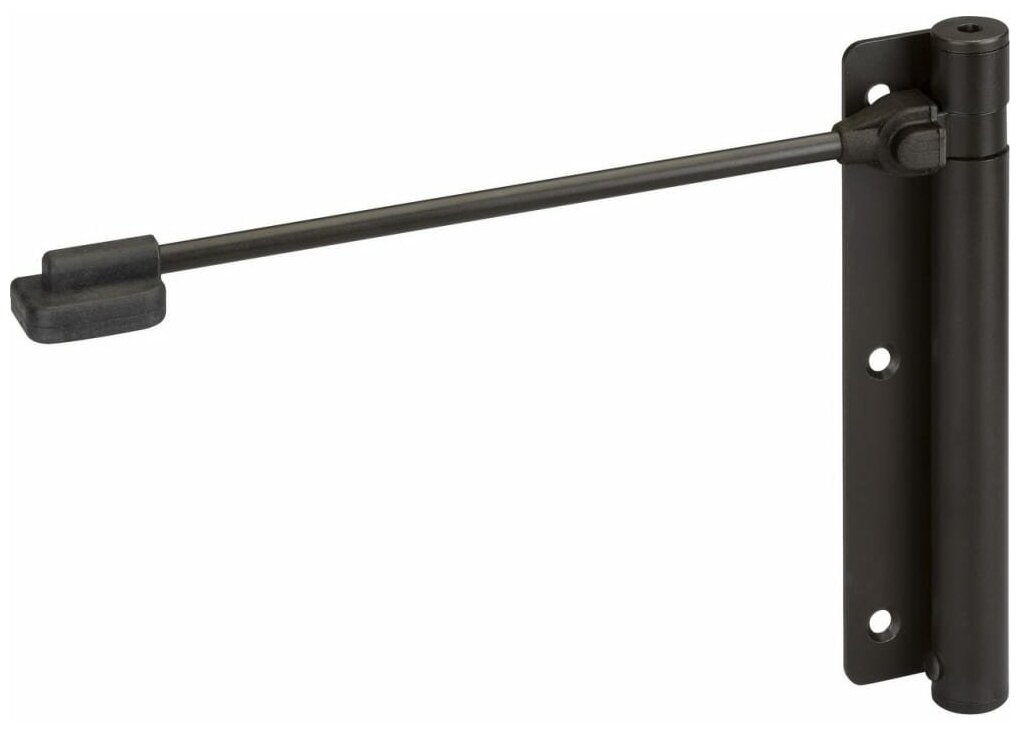 Дверной доводчик ALDEGHI LUIGI SPA правый, 170х39х225 мм, цвет: матовая черная сталь, к-т: 1 шт + ключ с декоративными шурупами 114ZN170D