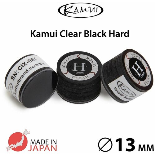 Наклейка для кия Камуи Клир / Kamui Clear Black 13мм Hard, 1 шт.