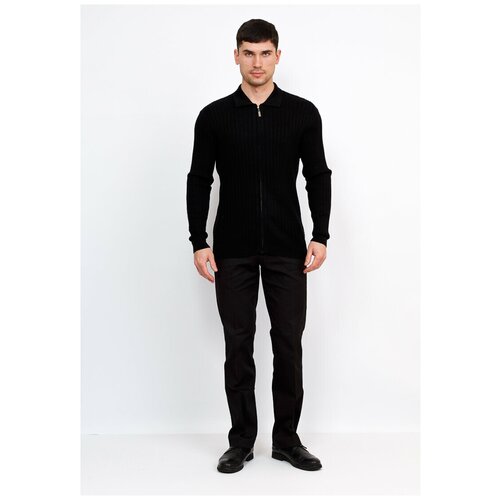 Джемпер мужской GREG G11SF009-black, Прямой силуэт / Сlassic fit, цвет Черный, размер XXL(54)