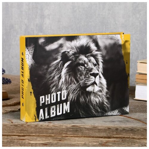 фото Фотоальбом 25 листов (уголки+кольца) "гордый лев" 27х19 см 4129244 сима-ленд