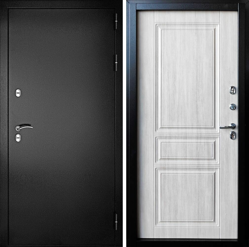 Дверь входная металлическая с терморазрывом Термаль Классика Ларче Капучино Paputin's Doors 860 х 2050 мм Правая