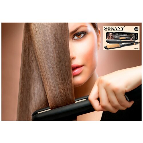 Выпрямитель-щипцы для влажных и сухих волос/Hair Straightener/SK-993/быстрый нагрев/4 режима температуры/черный