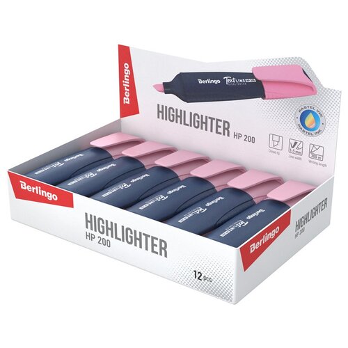 фото Berlingo набор текстовыделителей textline hp200 фламинго, 12 шт., фламинго