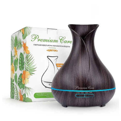 Ультразвуковой арома увлажнитель воздуха Premium Care «Цветок» Premium Care E-H6A темное дерево