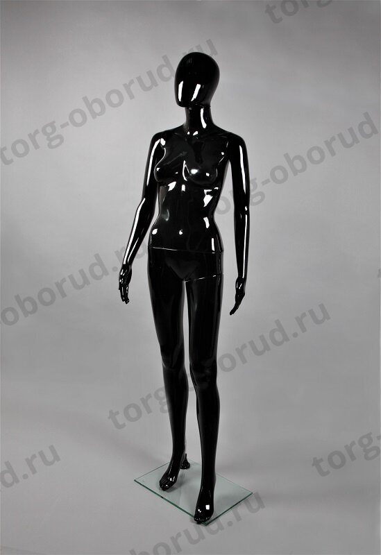Манекен женский ростовой, для магазина одежды FAM-05/A-1(черн гл)