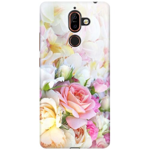 фото Re:pa накладка transparent для nokia 7 plus с принтом "нежные розы"