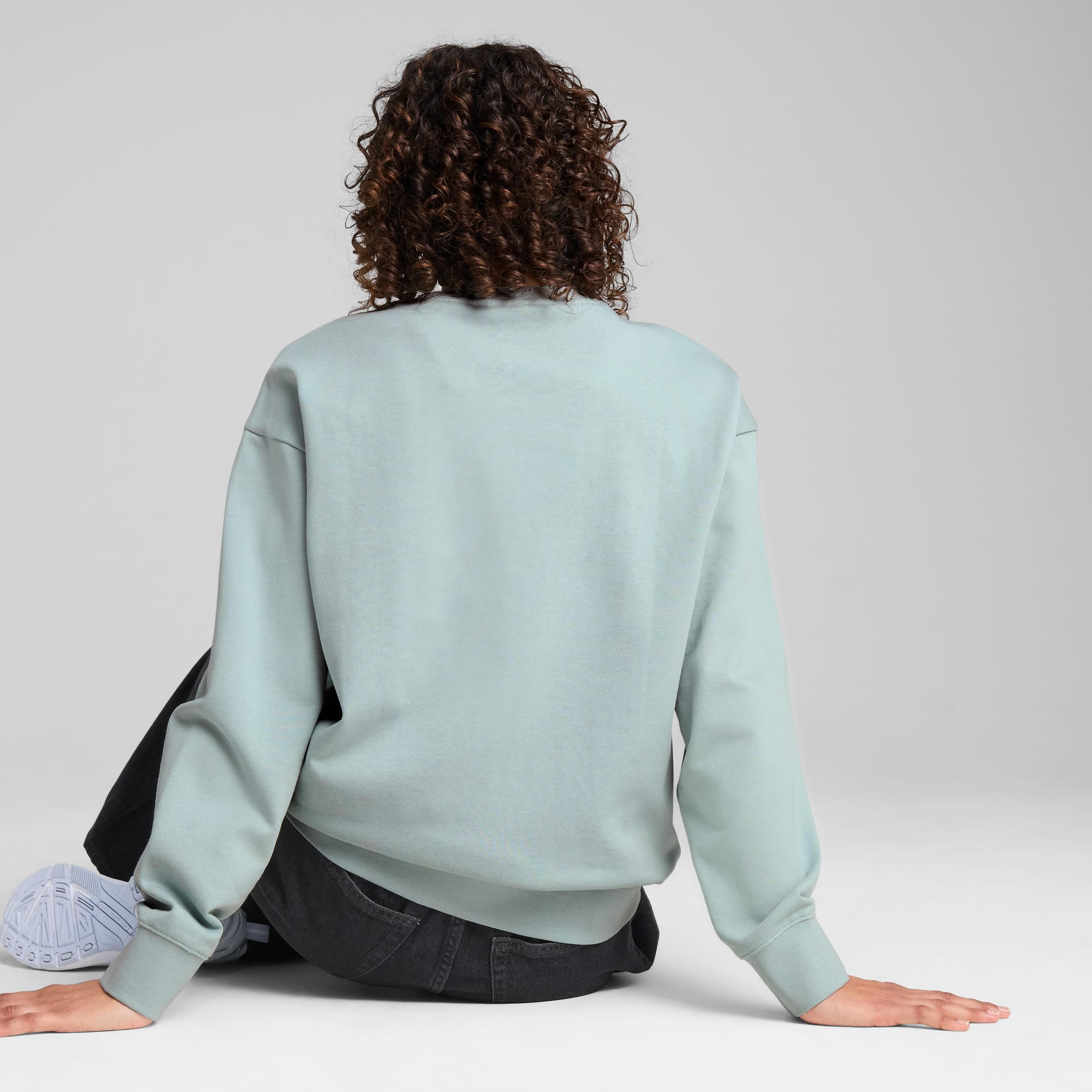Свитшот PUMA ESS ELEVATED Comfort, размер M, , бирюзовый — фото 1