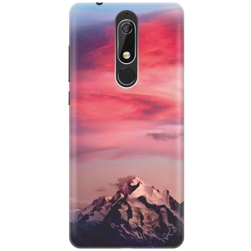 фото Cиликоновый чехол на nokia 5.1 / нокиа 5.1 с принтом "горы и небо" gosso