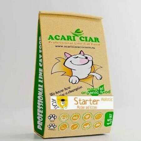 Сухой корм для кошек Acari Ciar A`Cat STARTER 1,5кг со вкусом индейки и ягненка - фотография № 3