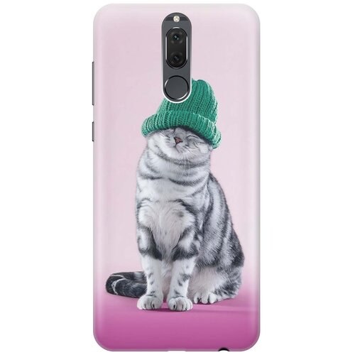 фото Gosso ультратонкий силиконовый чехол-накладка для huawei nova 2i с принтом "кот в зеленой шапке"