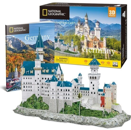 Пазл 3D Cubicfun National Geographic Нойшванштайн, 121 деталь