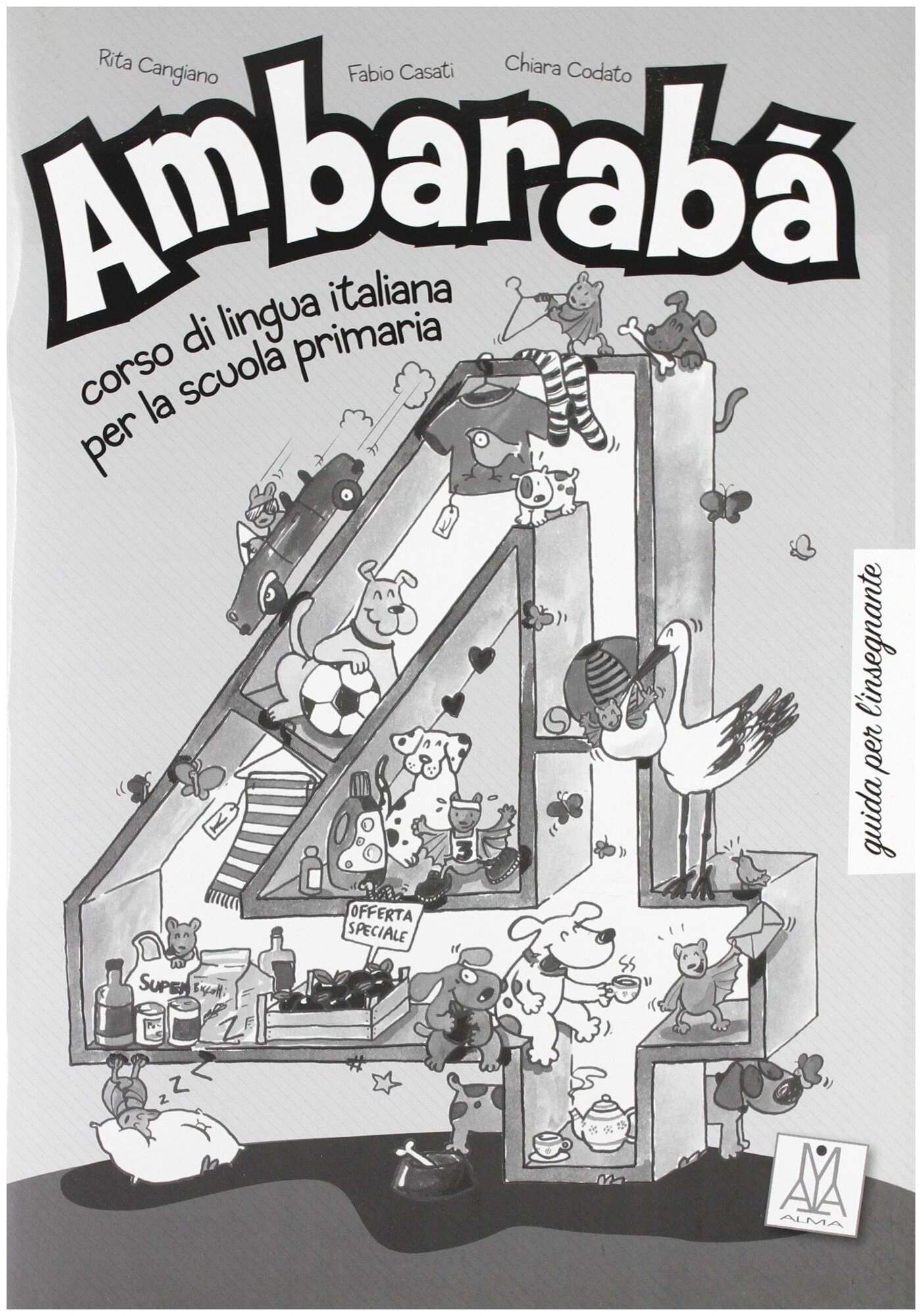 Ambaraba 4 Guida per l'insegnante, книга для учителя к учебнику по итальянскому языку для детей