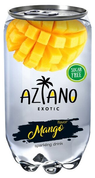 Вода газированная Aziano с манго 350 мл - фотография № 1