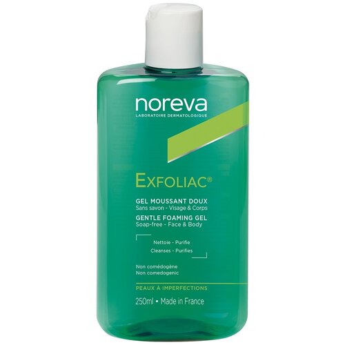 Мягкий очищающий гель для лица Noreva Exfoliac Daily Purifying Foaming Gel 250 мл