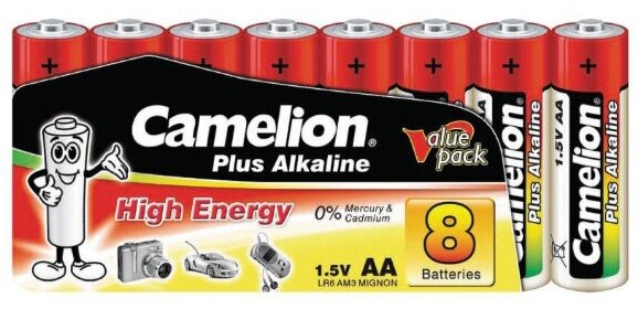 Батарейка AA - Camelion Alkaline LR6-SP8 Plus (8 штук)