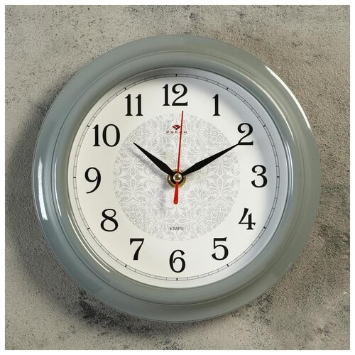фото Часы настенные "классика", "рубин", серый обод 21х21 см 2566719